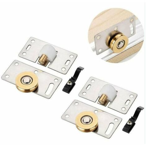 Zweiteilige Schiebetür für Rollschränke, Hardware-Zubehör für Schrank-Kleiderschrank-Riemenscheiben-Schiebevorrichtungen