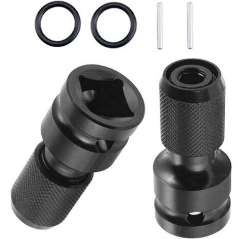 Zweiteiliger Adapter für Bohrer – Ratschenschlüsseladapter mit Schlaghammerfunktion, 1/2″ bis 1/4″ Sechskantnuss und Bohrerhalter – Adapter für mehr Flexibilität bei der Arbeit.