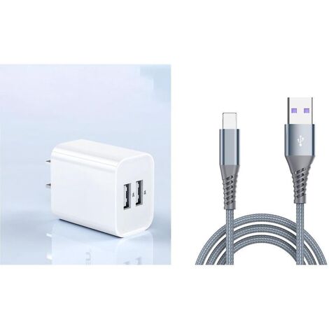 Zweiteiliges Set (Ladegerät + Apple-Datenkabel), Schnelllade-USB-Datenkabel kompatibel mit Apple
