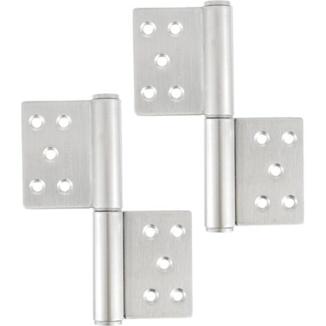 Zweiteiliges Türscharnier aus Edelstahl, 132 x 100 x 18 mm, 360°-Öffnungswinkel, Klappscharniere für Innen- und Außentüren, Schränke und Fenster
