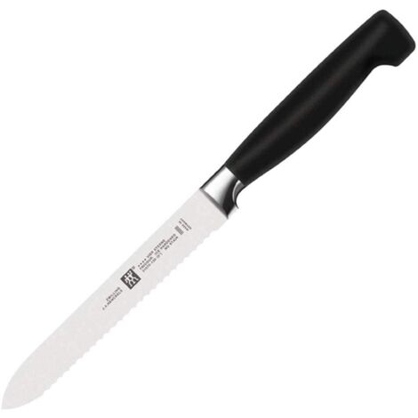 Zwilling 31070-131-0 Twin Four Star Coltello Universale e da Pomodoro, 13 cm
