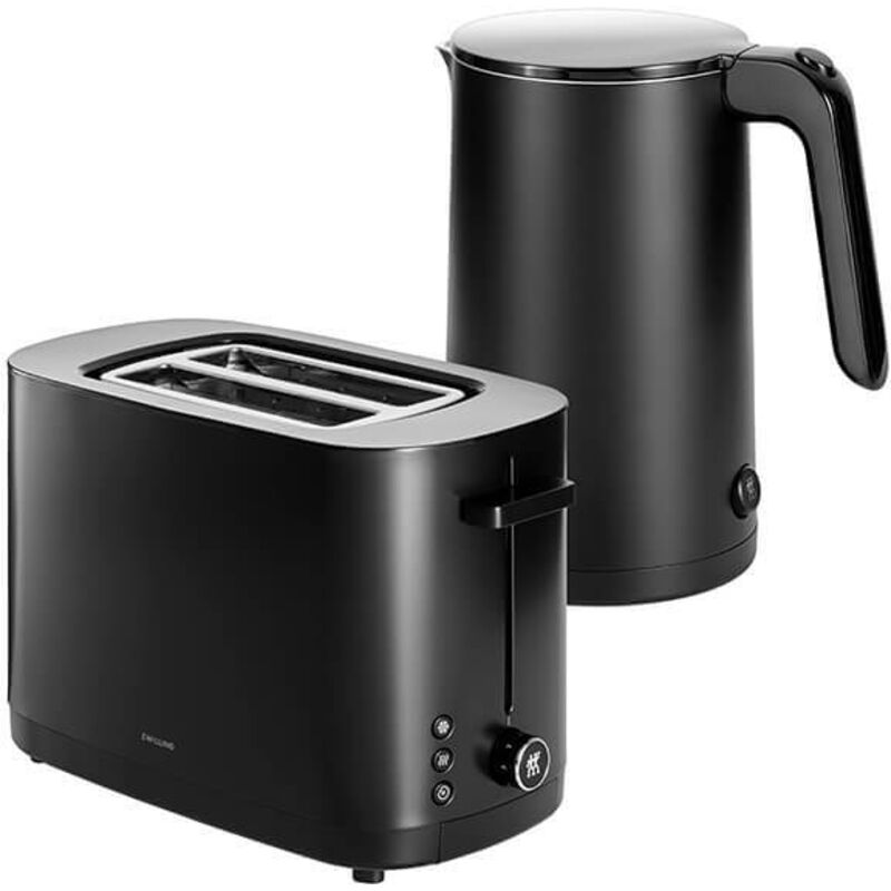 Zwilling - Enfinigy 1.5L Kettle Plastic & 2 Short Slot Toaster Black