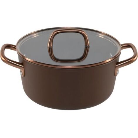 ZWILLING Milano Kochtopf mit Glasdeckel 24 cm, Braun