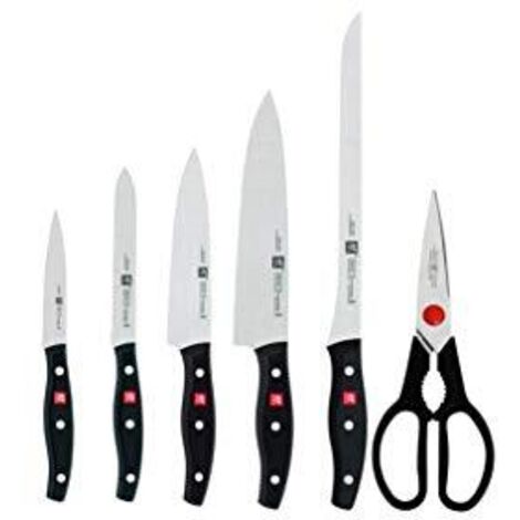 Zwilling Twin Pollux - Set 5 coltelli Forbici Multiuso per la casa, Colore Nero
