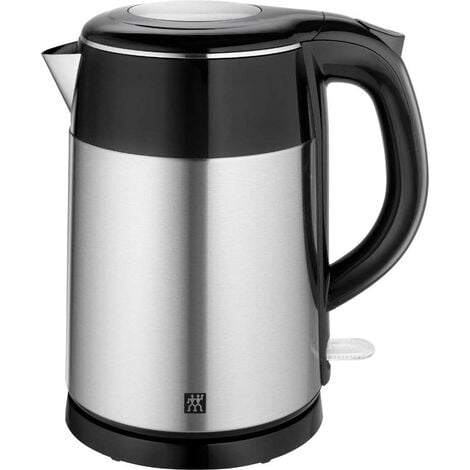 Zwilling Wasserkocher Teekocher kabellos Edelstahl Kunststoff 1,2 Liter Schwarz