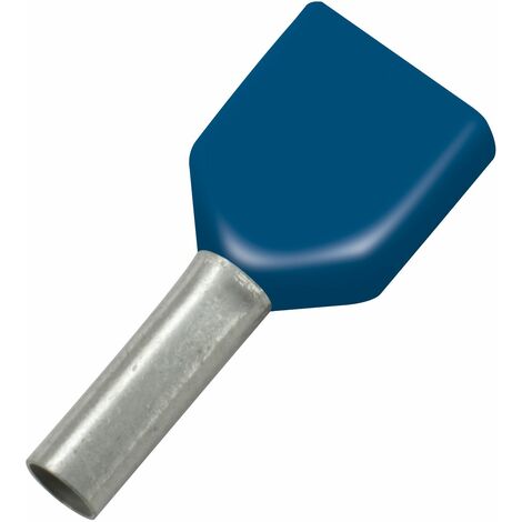 Zwillings Aderendhülsen 1,5x8/16 mit Kragen - Zwillingsaderendhülsen, ideal für zwei Kabel in einer Aderendhülse, schwarz