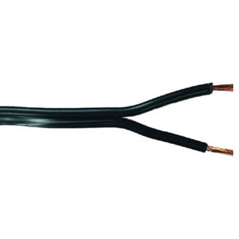 Zwillingsleitung isolierte Litze 2 x 0,75 - 25 Meter schwarz Kabel & Leitungen