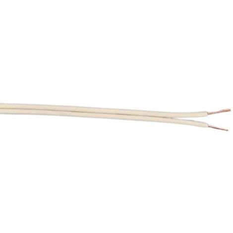 Zwillingsleitung isolierte Litze 2 x 0,75 - 25 Meter weiß Kabel & Leitungen