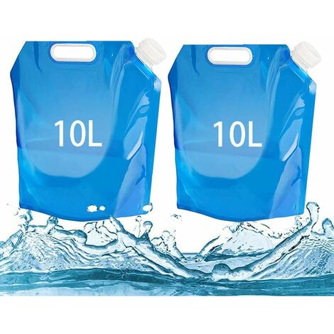 Poche à Eau Pliable,Bidon d'eau Poche d'eau Portable,Poche Sac à Eau Sac d'eau Pliable,Sac à Eau Pliable extérieur pour Camping randonnée Pique-Nique, Container pour Barbecue