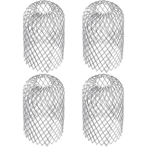 ZXPASRA 4x Filtres de Gouttière en Aluminium 3 Pouces, Crapaudines pour Gouttière, Grille Protection Gouttière, Gardes de Gouttière en Métal pour Maison Avant Toit Fossé Égout contre les Feuilles Toit