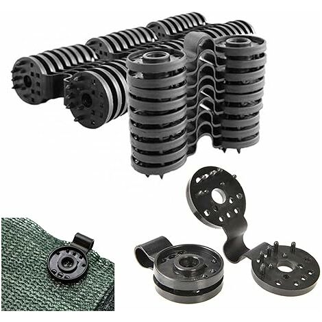 ZXPASRA Clip de Tissu d'ombrage de Fixation pour Brise Vue Clip spécial avec œillet Fixation Brise Vue occultant Toile clôture toile coupe-vent, filet coupe-vent, filet d'ombrage, attaché et suspendu，