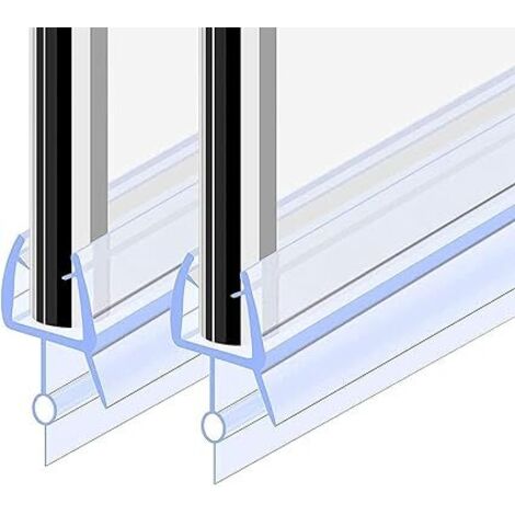 ZXPASRA Joint de Portede Douche 70CM 2PCS pour vitre 4-6mm, Joint d'étanchéité Cabine Douche Barrière de Pliable, Joint de Rechange, Joint d'étanchéité de Porte de Douche en Verre Droit/Courbe