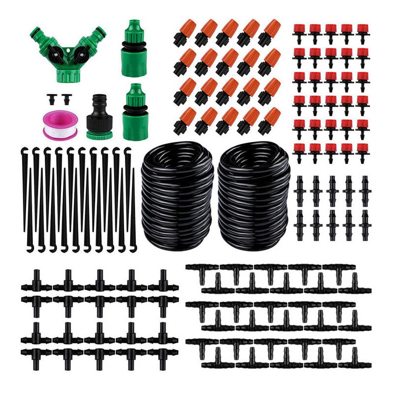 Ineasicer Système d'irrigation Jardin, Kit d'irrigation Goutte, Kit d'irrigation Goutte à Goutte Automatique avec 20m Tuyau, Kit arrosage Automatique