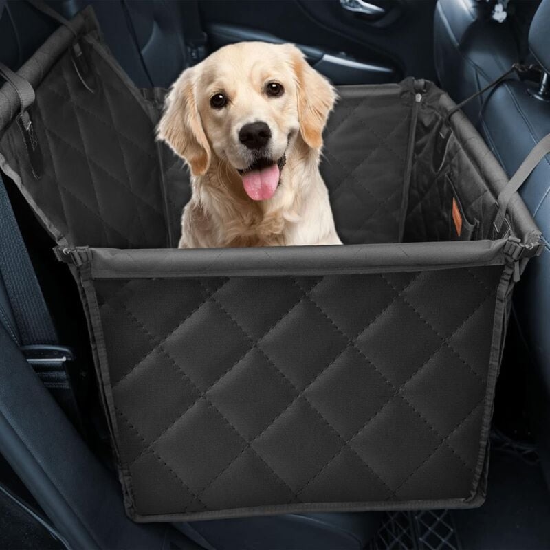 Zxpasra - groofoo Siège Voiture Chien Protection de Siège Arrière de Voiture, Siège Auto pour Chien Adapté aux Animaux de Petite et Moyenne Taille,