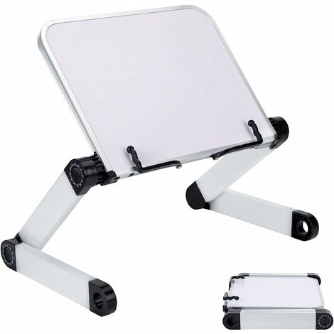ZXPASRA Support de Livre pour Lecture Réglable Pupitre Livre de Cuisine Ergonomique Lutrin Livre Hauteur et Angle Réglable Pliable pour Grands Livres Scolaires Musique, Tablette, Recettes, Table Burea