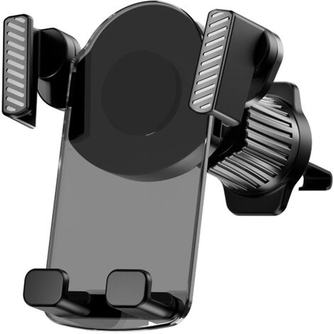 ZXPASRA Support Telephone Voiture Grille Aeration [2023 Crochet Amélioré], Porte Telephone Voiture Rotation 360° & Libération en Touche Compatible avec iPhone & 14 Pro Max et Smartphones 4-7'' (Noir)