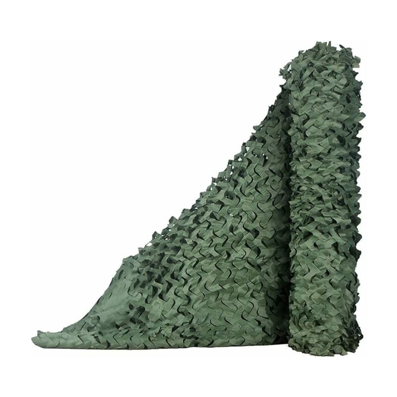 Groofoo - Voile d'ombrage Rectangulaire Design Ombrière Camouflage,Toile D'ombrage Ajourée Camouflage, 4x6,Vert