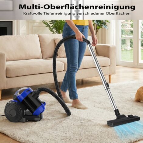 Zylinder-Staubsauger Beutellos Bodenstaubsauger Zyklon Sauger HEPA-Filter 2 IN 1