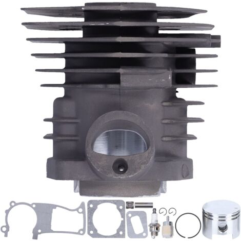 Zylindersatz, 44-mm-Kettensägen-Motorzylindersatz mit 5-teiligem Kolbensatz, Zündkerzendichtung, Filterlager für Husqva 350346351353 346XP Kettensäge