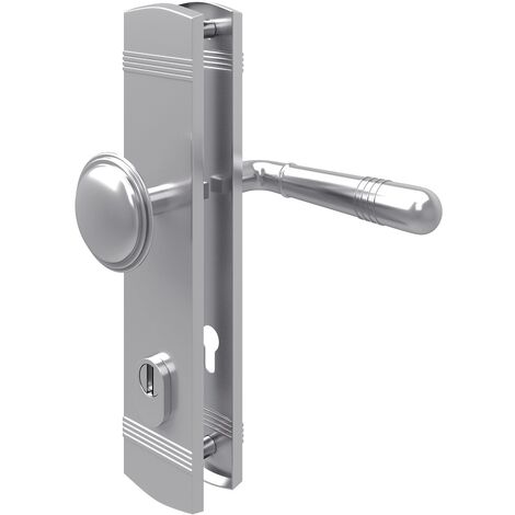 Zylinderschutz Sicherheitsbeschlag Chrom Schutzbeschlag Knopf / Drücker DIN 8/72