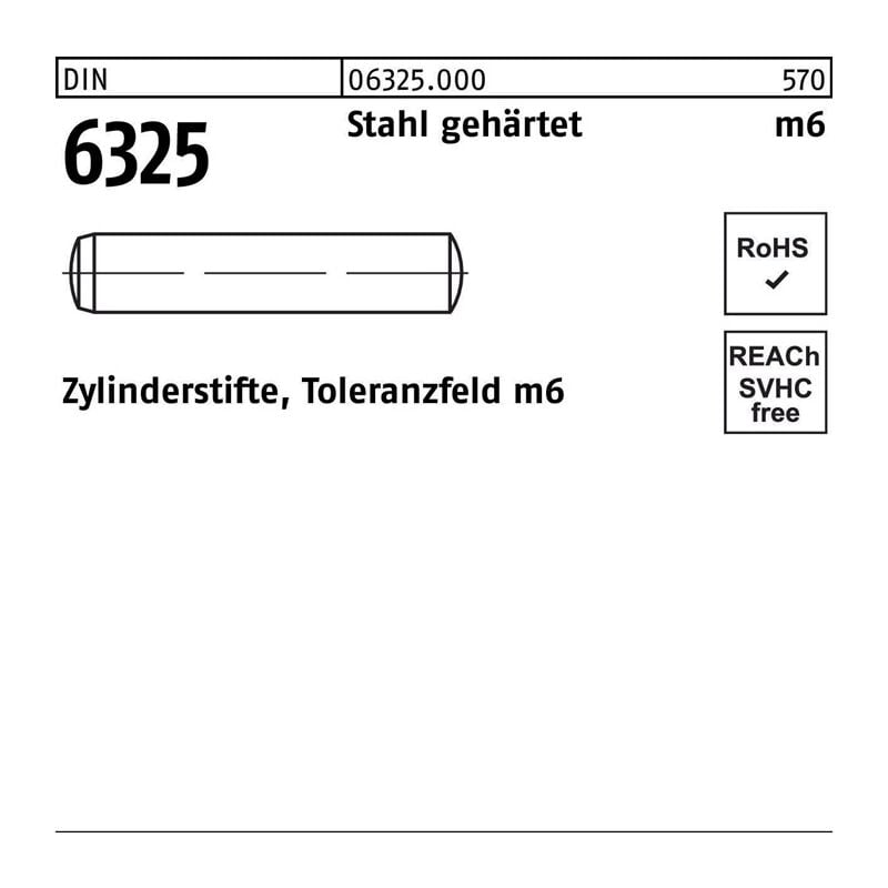 063250000025012 Zylinderstift din 6325 2,5 m6 x 12 Stahl gehärtet Toleran – Reyher | 04043952471319 063250000025012 Zylinderstift din 6325 2,5 m6 x 12 Stahl gehärtet Toleran – Reyher | 04043952471319