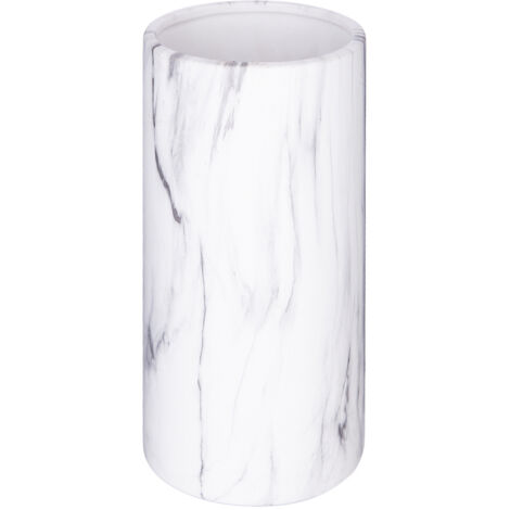 Zylindervase - Marmor - weiß - H20 cm
