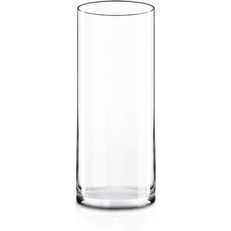 Zylindrische Glasvase, 40 cm hoch