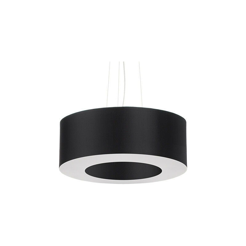 Image of Zylindrische Pendelleuchte Schwarz 50cm E27 Lampada a Sospensione Cilindrica Nera 50cm E27