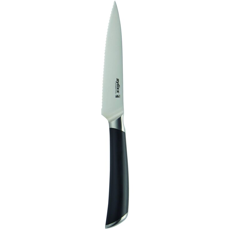 Image of Zyliss - E920276 Comfort Pro Coltello Spelucchino Seghettato, 11cm, Acciaio Inossidabile Tedesco, Maniglia Nera, Coltello da Cucina Professionale,