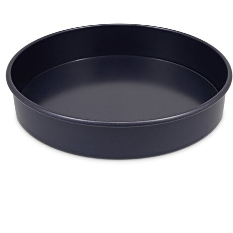 zyliss E980195 Tortiera Rotonda a Fondo Removibile Antiaderente, 20cm, Acciaio al Carbonio, Blu Scuro, Tortiera Base Sfusa Per Forno, Lavabili in Lavastoviglie