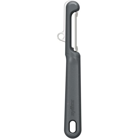 Zyliss Pelapatate girevole, extra affilato, con cannuccia di grano sostenibile, impugnatura comoda, copertura per sicurezza, in acciaio inox, lavabile in lavastoviglie