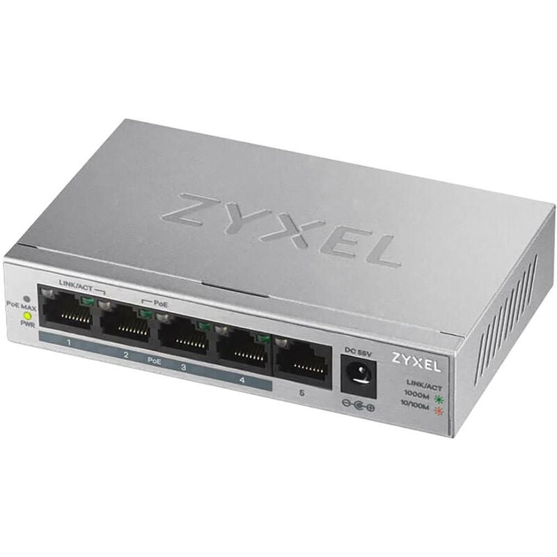 Zyxel - Switch réseau GS1005HP-EU0101F 5 ports 2000 MBit/s fonction PoE R519361