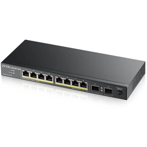 Zyxel GS1100-10HP v2 Switch Ethernet Gigabit Non Gestito con Supporto PoE Nero