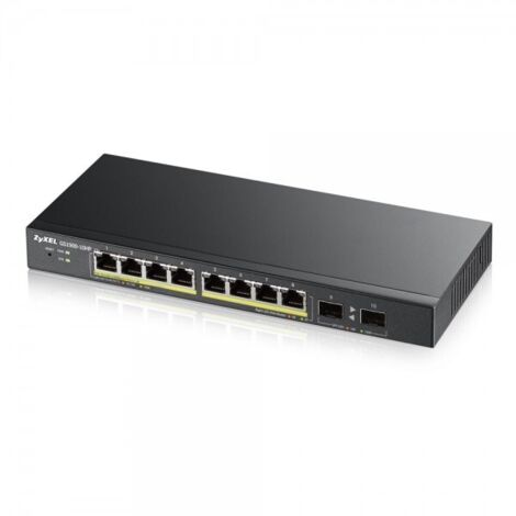Zyxel GS1900-8HP v3 PoE Géré L2 Gigabit Ethernet (10/100/1000) Power over Ethernet (PoE) Noir