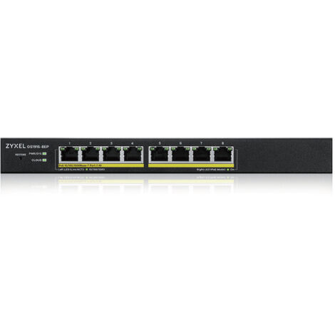 Zyxel GS1915-8EP Switch di Rete Gestito L2 8 Porte Gigabit PoE 60W Nero