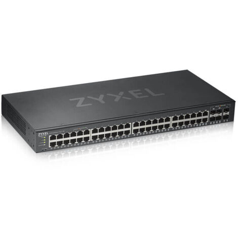 Zyxel GS1920-48V2 Switch di Rete Gestito 48 Porte Gigabit Ethernet Montaggio Rack Nero