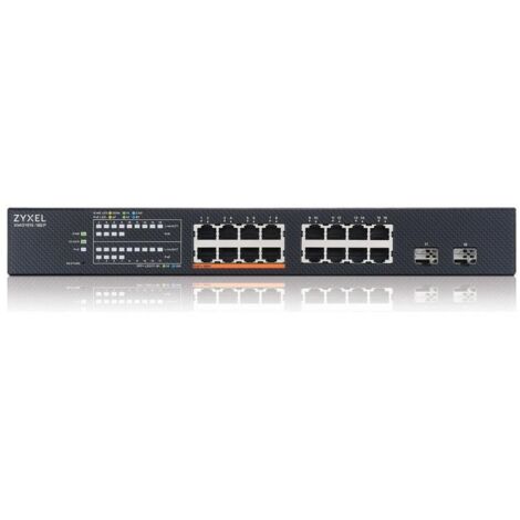 Zyxel XMG1915-18EP 16-Port 2.5GbE Smart Switch, 2x SFP+, 8x PoE++ 180W lüfterlos