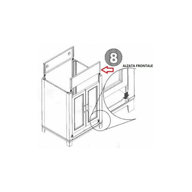 Image of Ferramenta1.com - r kit lavatoio resinabianco-(alzata front.)