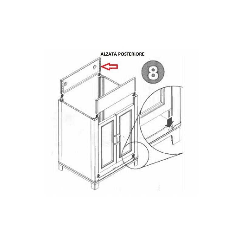 Image of Ferramenta1.com - r kit lavatoio resinabianco-(alzata post.)