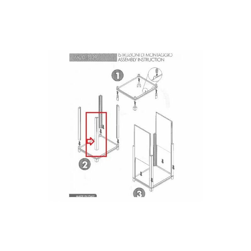 Image of Ferramenta1.com - r kit lavatoio resinabianco-(montante)