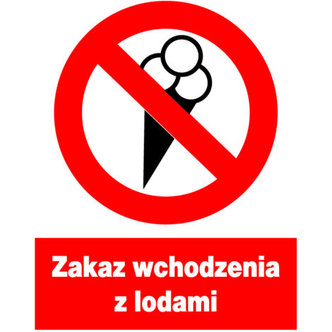 ZZO-17 Schild Zutritt mit Eis verboten